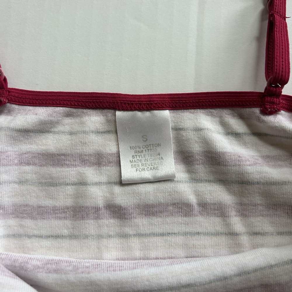 2000s Striped Cotton Tank Top Playground Prep Indie 90s Y2K - Picture 2 of 6